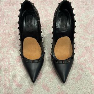 Valentino rockstud black heels